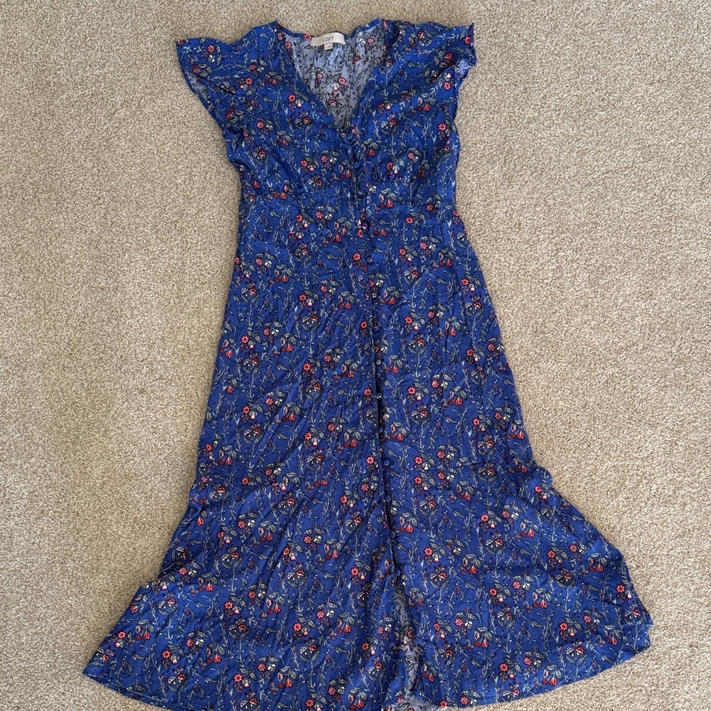 LOFT Blue Floral Dress